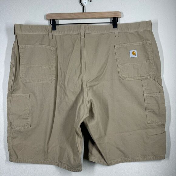 Carhartt B278 Tan Canvas Cargo Work Shorts 11 Inch Inseam Mens Size 50 - Picture 2 of 5